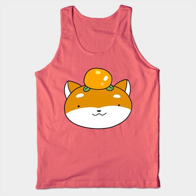 Orange Fruit Shiba Face Tank Top by saradaboru